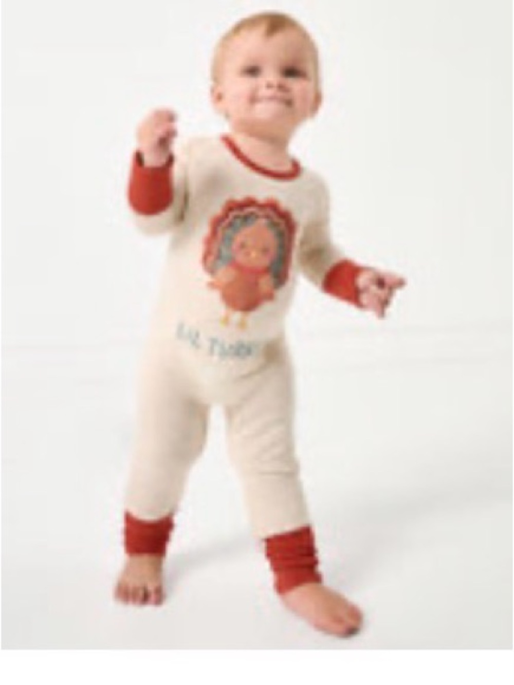 Retired Little Sleepies Lil Turkey Crescent Zippy 12–18 Months Thanksgiving